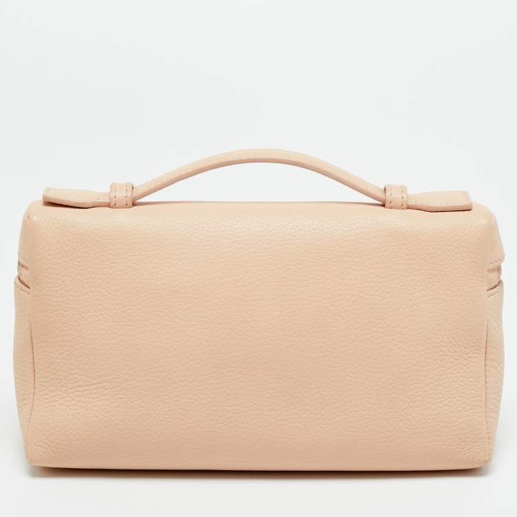 Pre Owned Loro Piana Extra Pocket L19 Pink Leather Pouch Bag