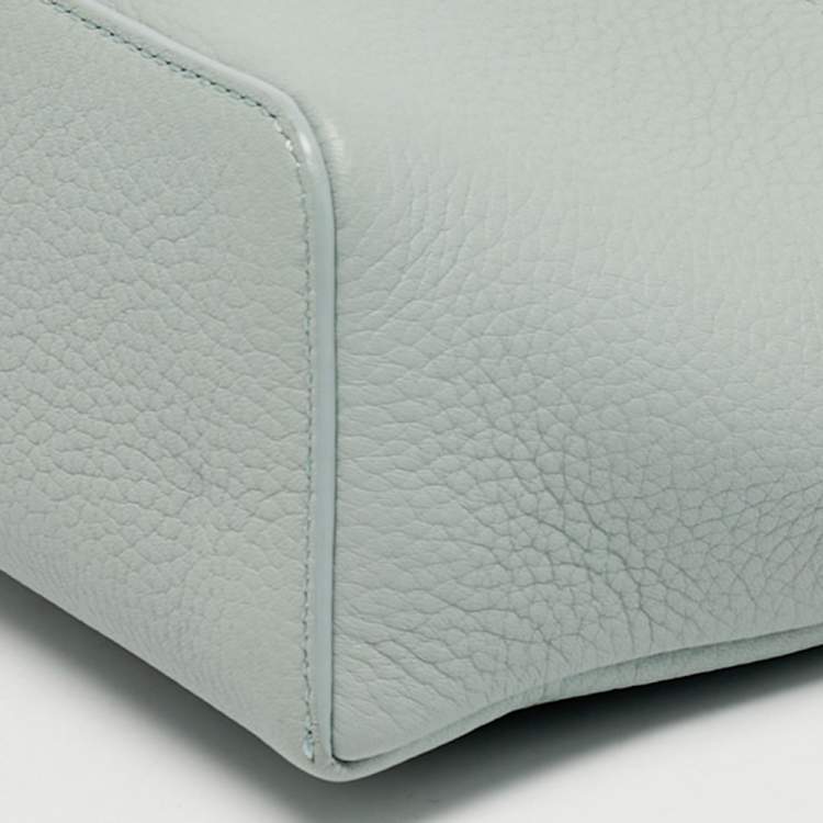 Pre Owned Loro Piana Extra Pocket L19 Light Blue Leather Pouch Bag