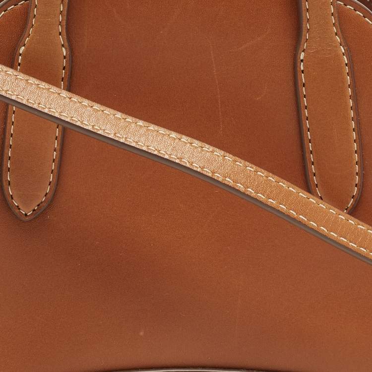Pre Owned Loro Piana Sesia Micro Brown Leather Tote
