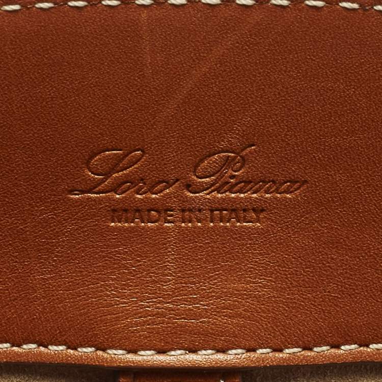 Pre Owned Loro Piana Sesia Micro Brown Leather Tote