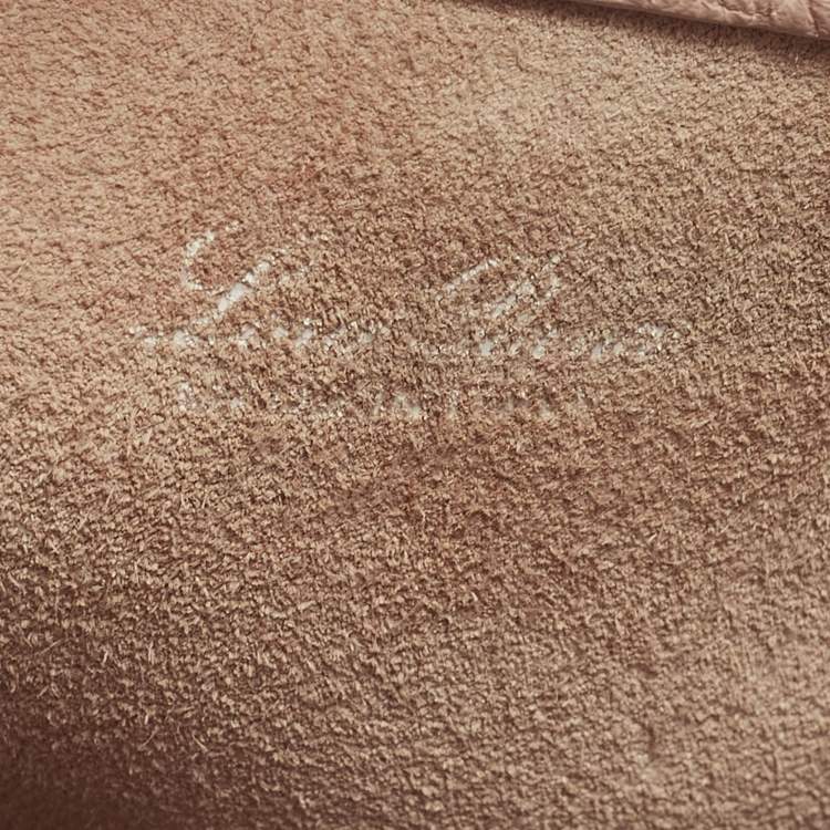 Pre Owned Loro Piana Bale Micro Pink Leather Bucket Bag