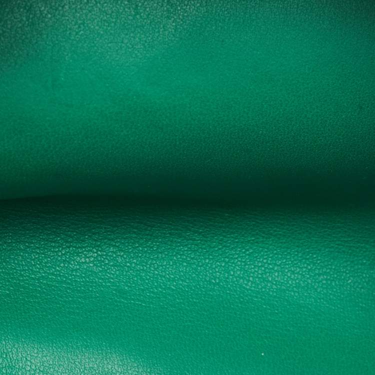 Pre Owned Loro Piana L19 Green Ostrich Zip Pouch