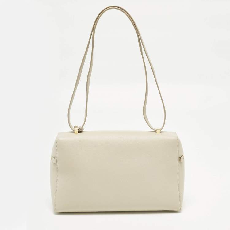 Pre Owned Loro Piana Extra Pocket L27 Beige Leather Pouch Bag