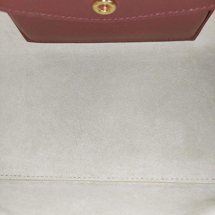 Pre Owned Loro Piana Brown Red Leather Extra Bag L27