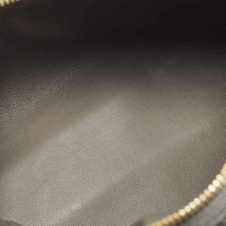 Pre Owned Loro Piana L19 Grey Ostrich Extra Pocket Pouch Clutch