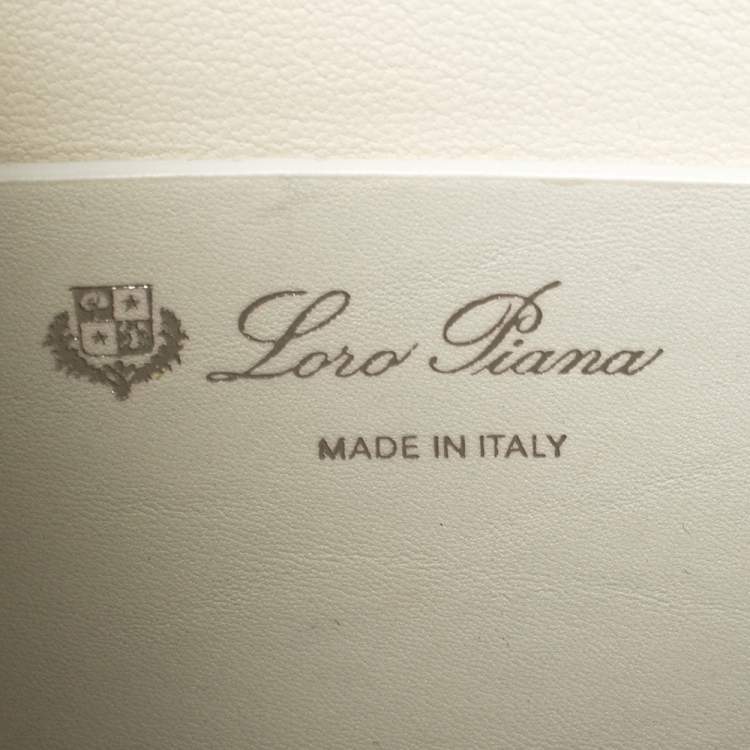 Pre Owned Loro Piana White Leather Milky Way Crossbody Bag