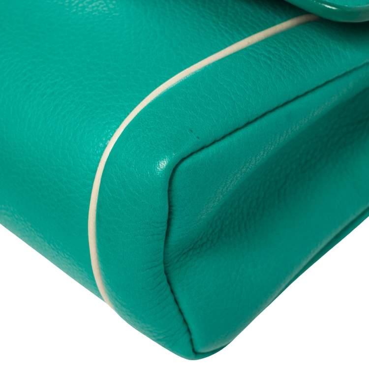 Pre Owned Loro Piana Green Leather Crossbody Bag