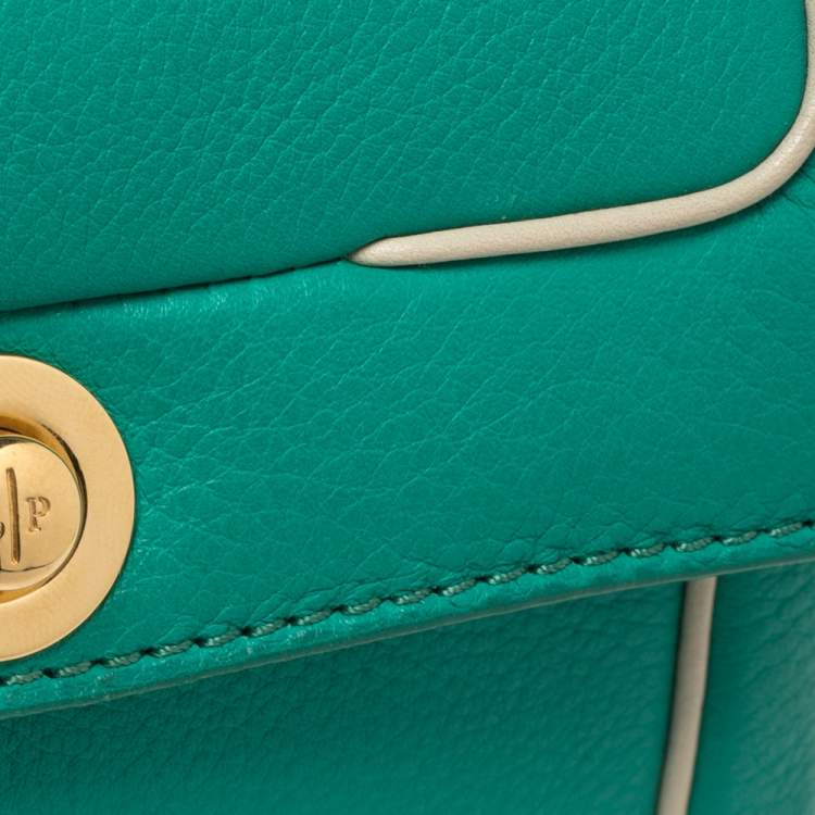 Pre Owned Loro Piana Green Leather Crossbody Bag