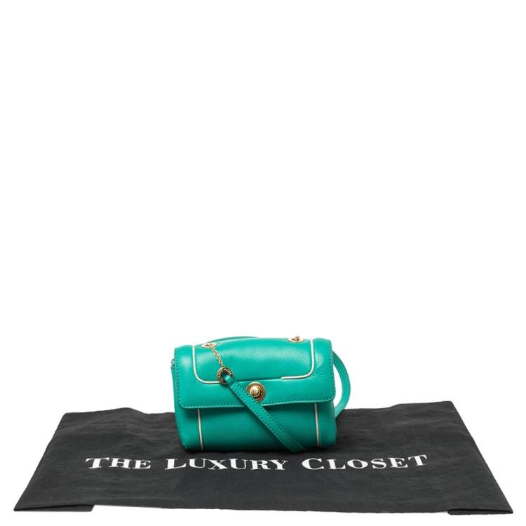 Pre Owned Loro Piana Green Leather Crossbody Bag