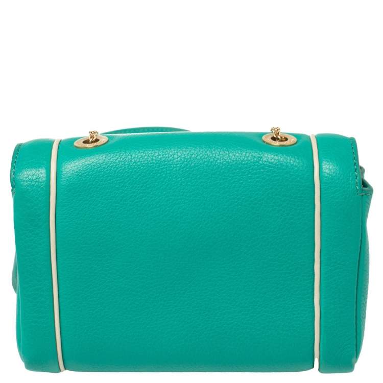 Pre Owned Loro Piana Green Leather Crossbody Bag