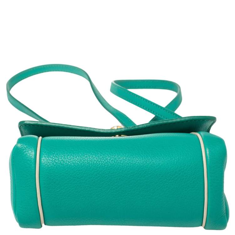 Pre Owned Loro Piana Green Leather Crossbody Bag
