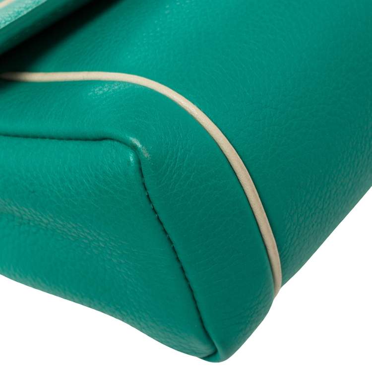 Pre Owned Loro Piana Green Leather Crossbody Bag