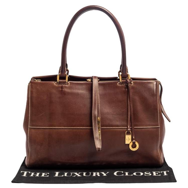 Pre Owned Loro Piana Brown Leather Tote