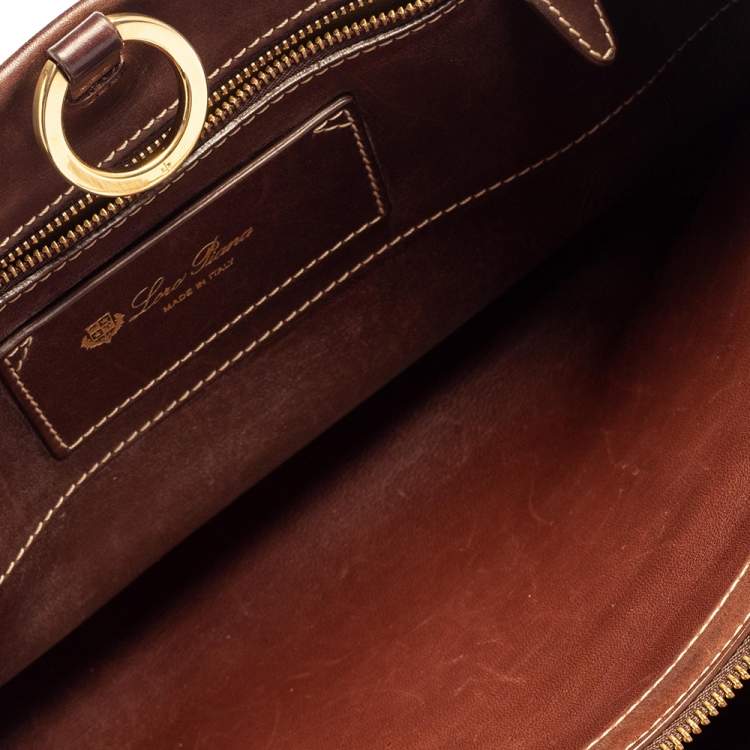 Pre Owned Loro Piana Brown Leather Tote