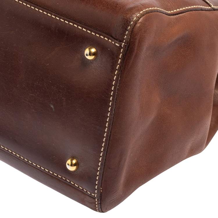 Pre Owned Loro Piana Brown Leather Tote