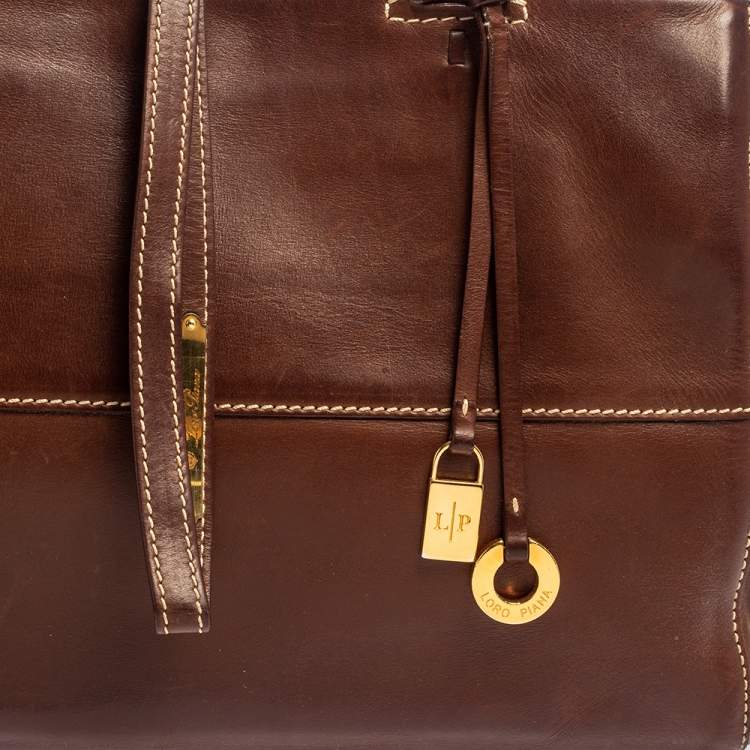 Pre Owned Loro Piana Brown Leather Tote