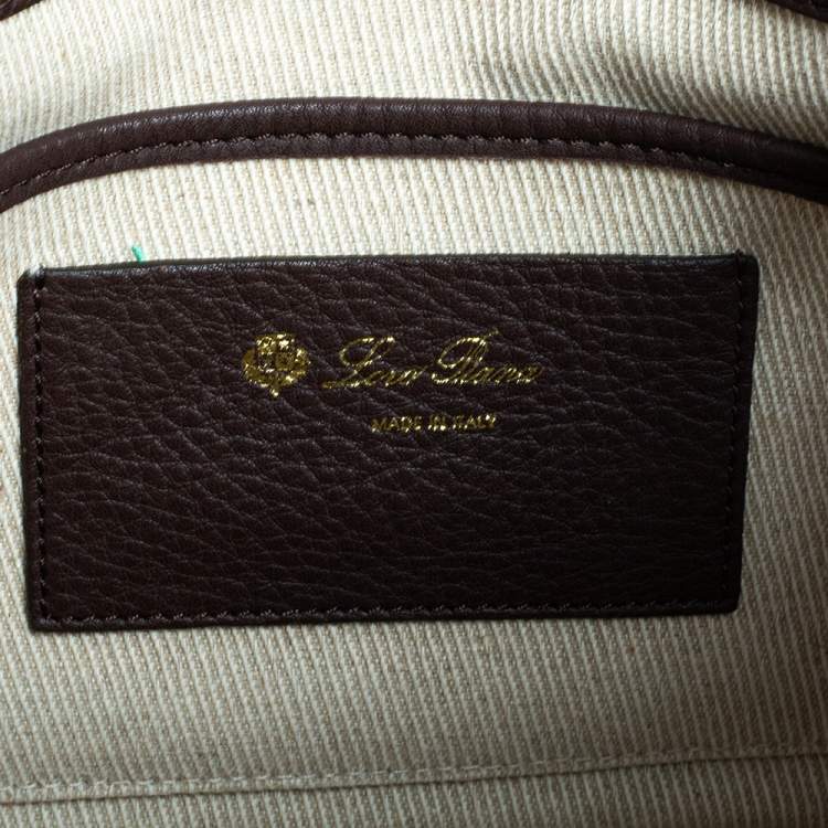 Pre Owned Loro Piana Brown Pebbled Leather Tote