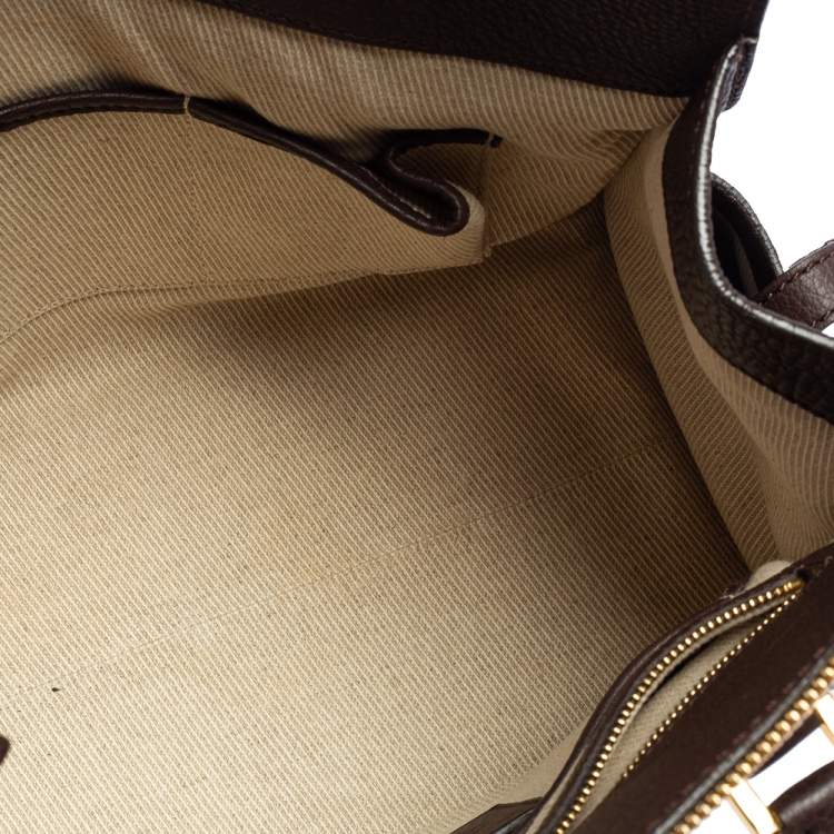 Pre Owned Loro Piana Brown Pebbled Leather Tote