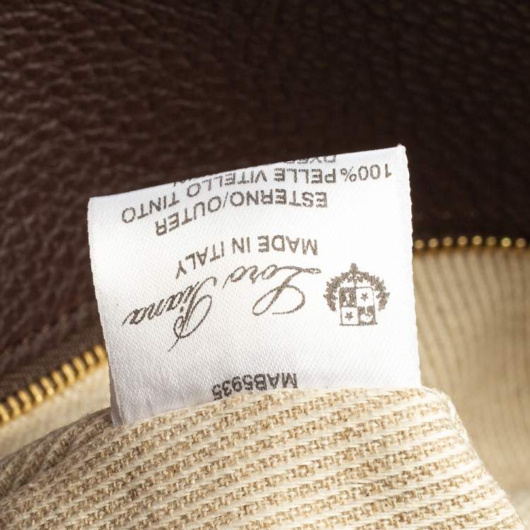 Pre Owned Loro Piana Brown Pebbled Leather Tote