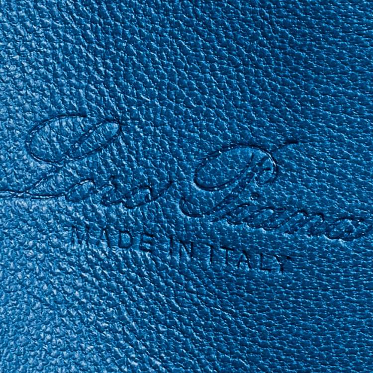 Pre Owned Loro Piana Blue Ostrich L19 Pouch 