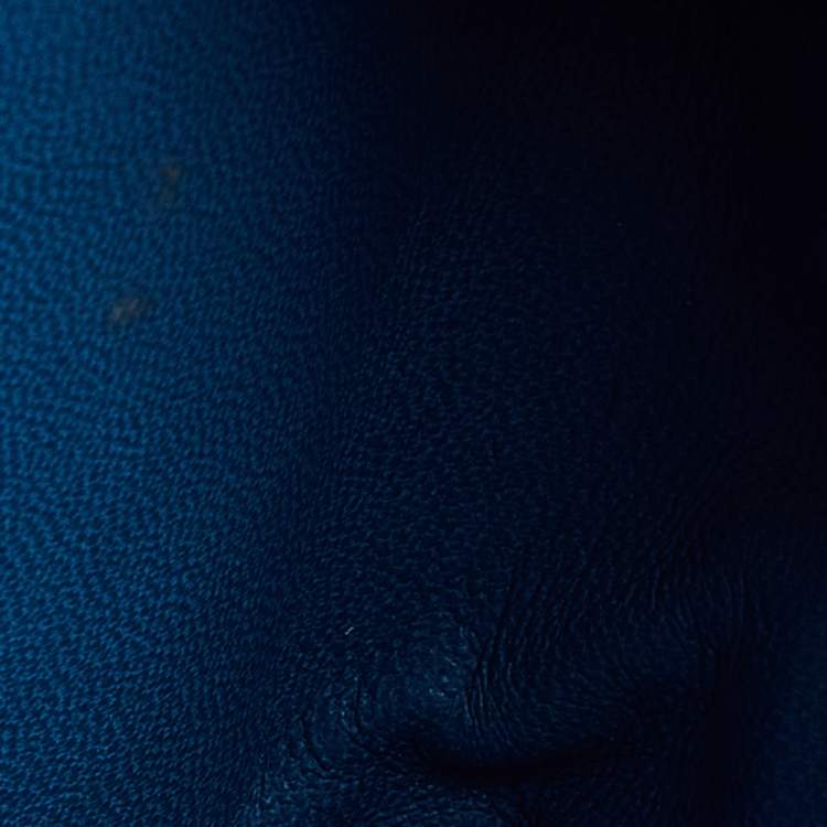 Pre Owned Loro Piana Blue Ostrich L19 Pouch 