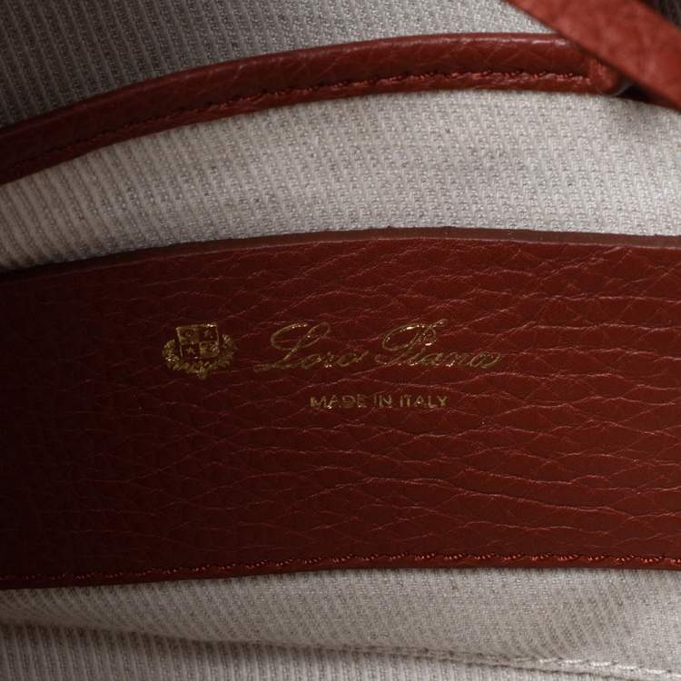 Pre Owned Loro Piana Brown Pebbled Leather Tote