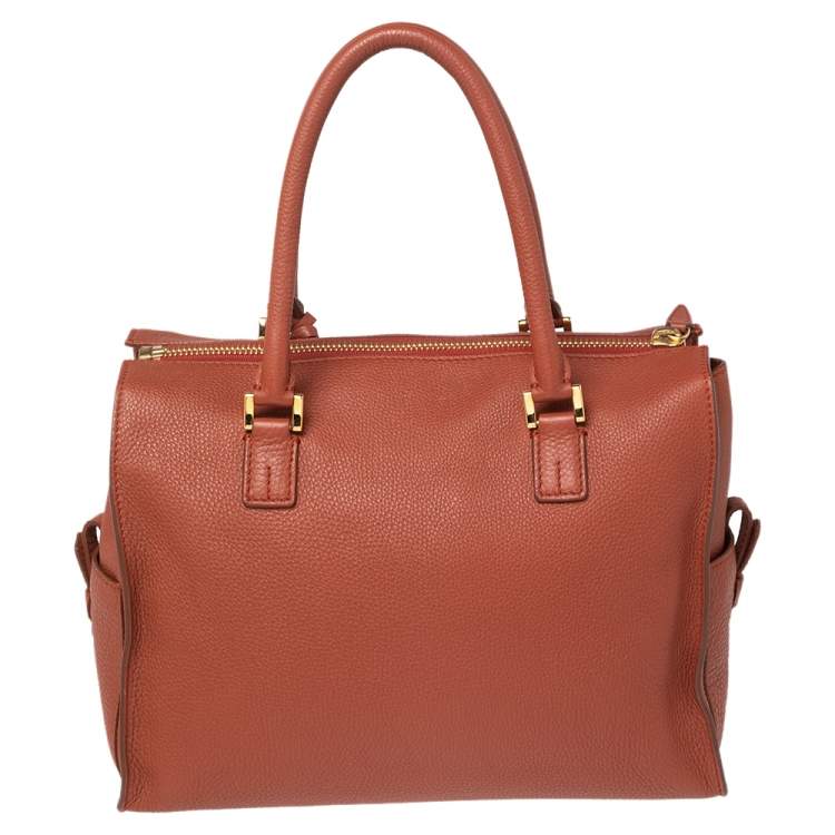 Pre Owned Loro Piana Brown Pebbled Leather Tote