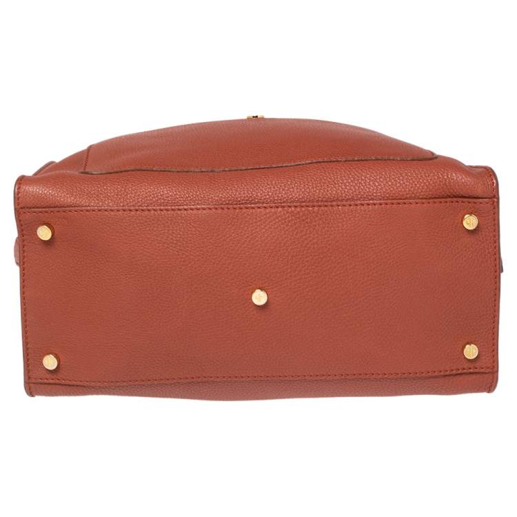 Pre Owned Loro Piana Brown Pebbled Leather Tote