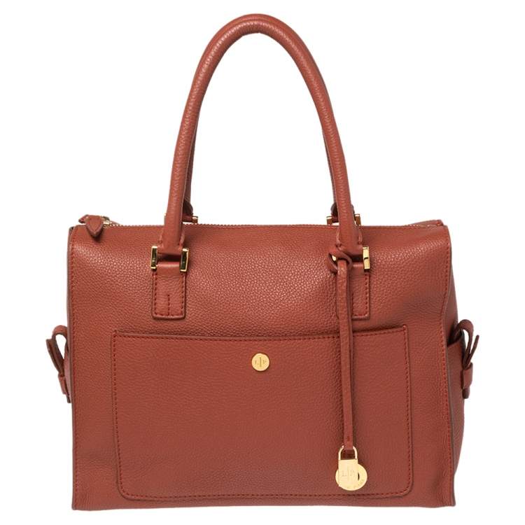 Pre Owned Loro Piana Brown Pebbled Leather Tote
