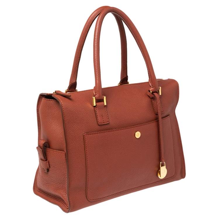 Pre Owned Loro Piana Brown Pebbled Leather Tote