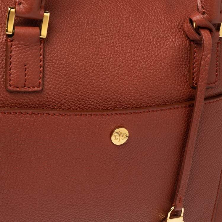 Pre Owned Loro Piana Brown Pebbled Leather Tote