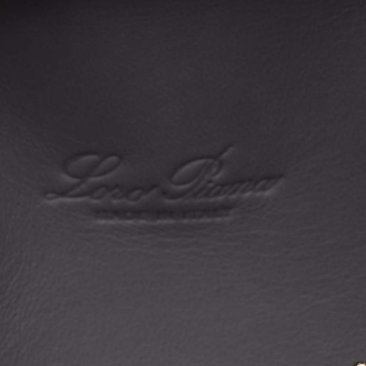 Pre Owned Loro Piana Grey Ostrich Zip L19 Pouch