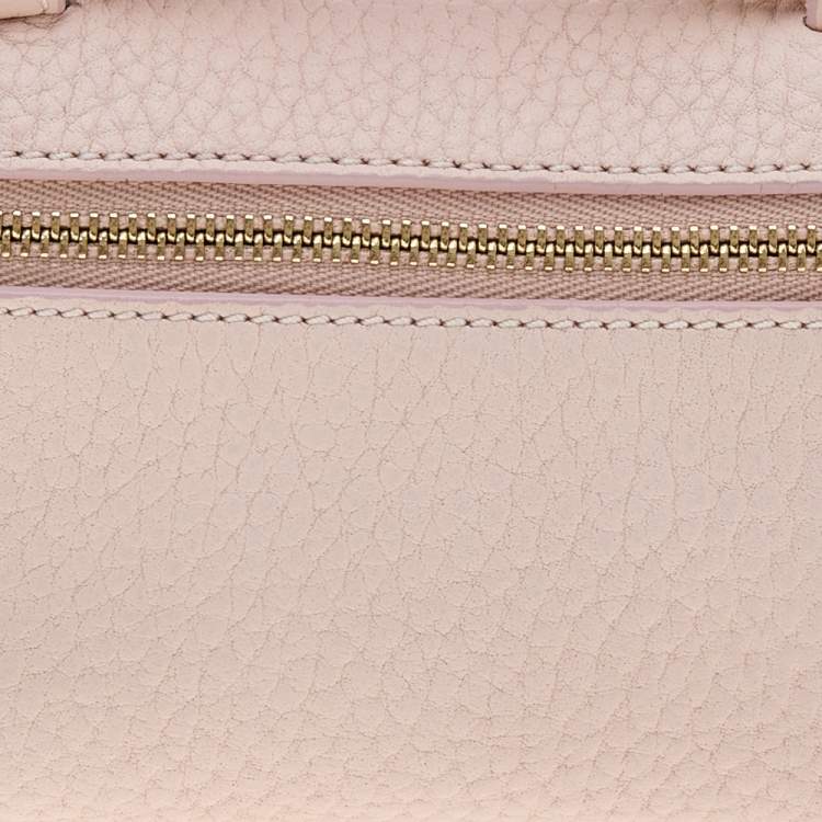 Pre Owned Loro Piana Pink Leather Zip L14 Pouch