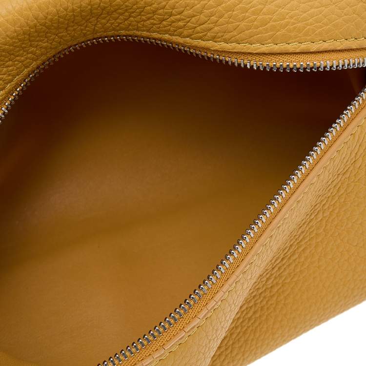 Pre Owned Loro Piana Yellow Leather L19 Pouch