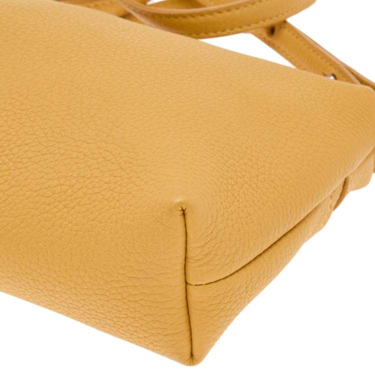 Pre Owned Loro Piana Yellow Leather L19 Pouch