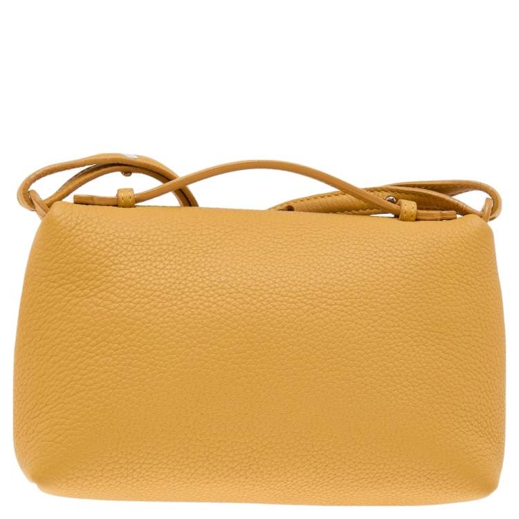 Pre Owned Loro Piana Yellow Leather L19 Pouch