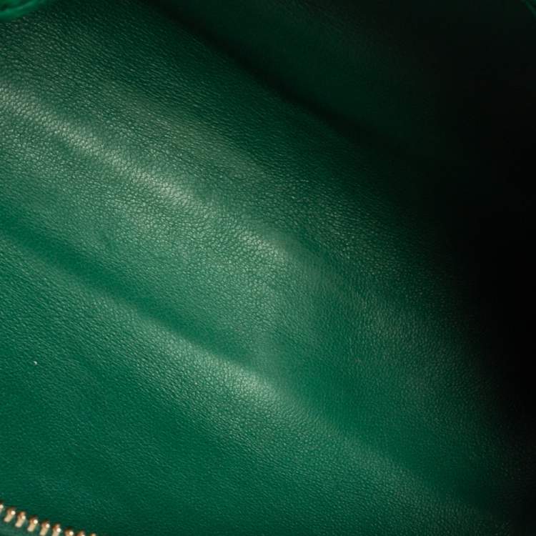 Pre Owned Loro Piana Green Snakeskin L19 Pouch 