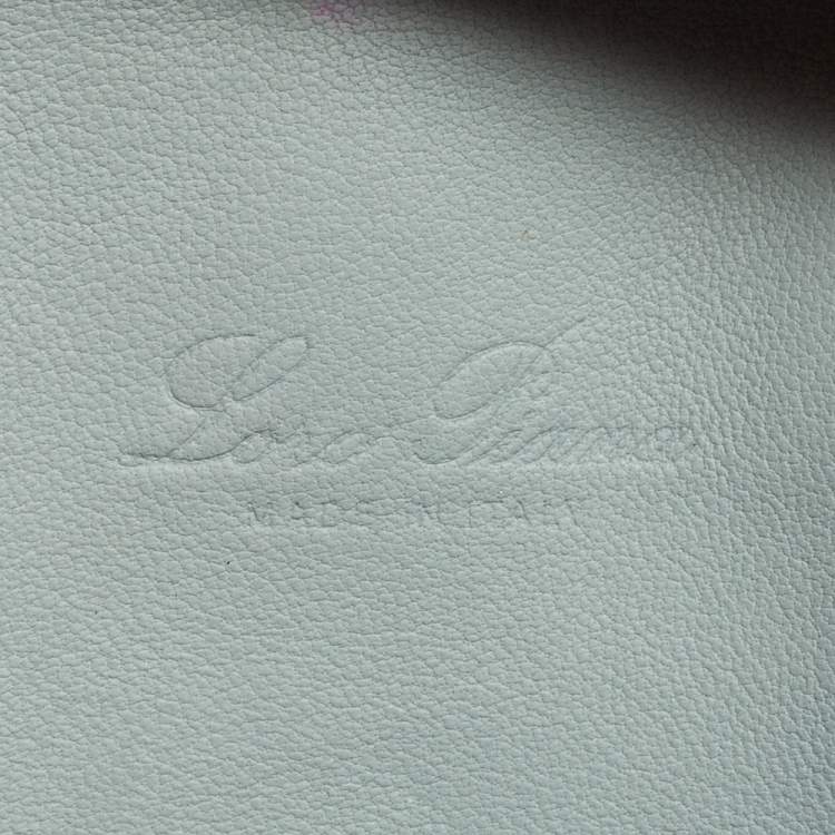 Pre Owned Loro Piana Pale Blue Ostrich L19 Pouch 