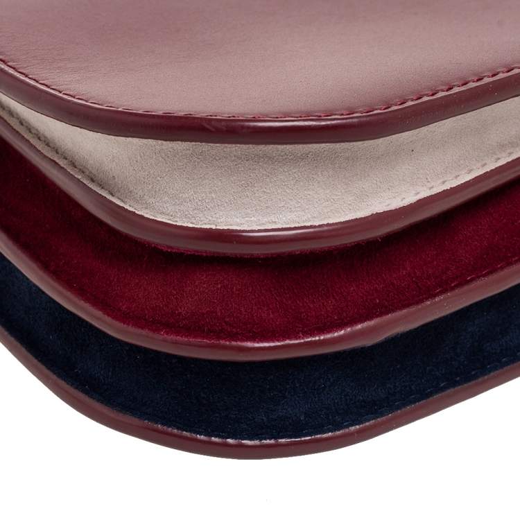 Pre Owned Loro Piana Tri Color Leather and Suede Milky Way Odessa Crossbody Bag