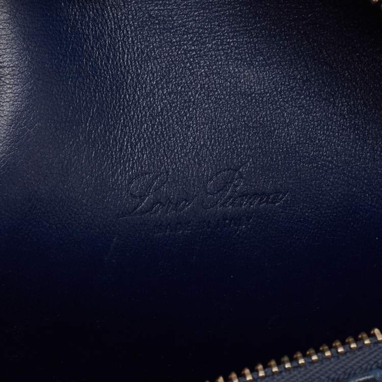 Pre Owned Loro Piana Blue Snakeskin L19 Pouch 