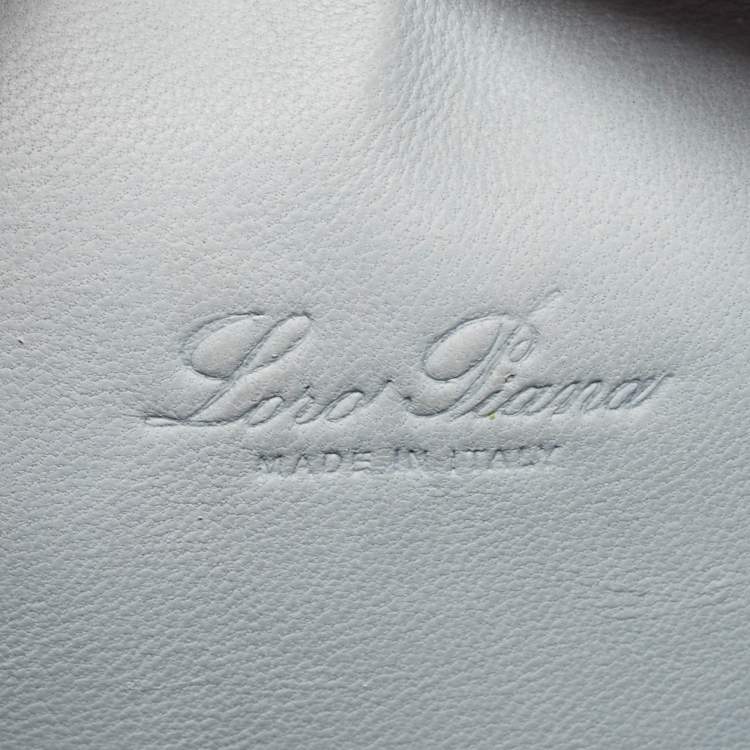Pre Owned Loro Piana Sky Blue Ostrich L19 Pouch