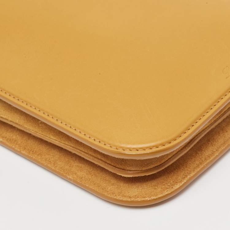 Pre Owned Loro Piana Yellow Leather And Suede My Way Crossbody Bag