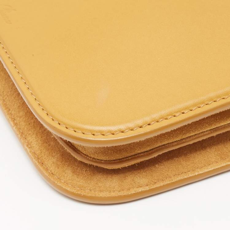 Pre Owned Loro Piana Yellow Leather And Suede My Way Crossbody Bag