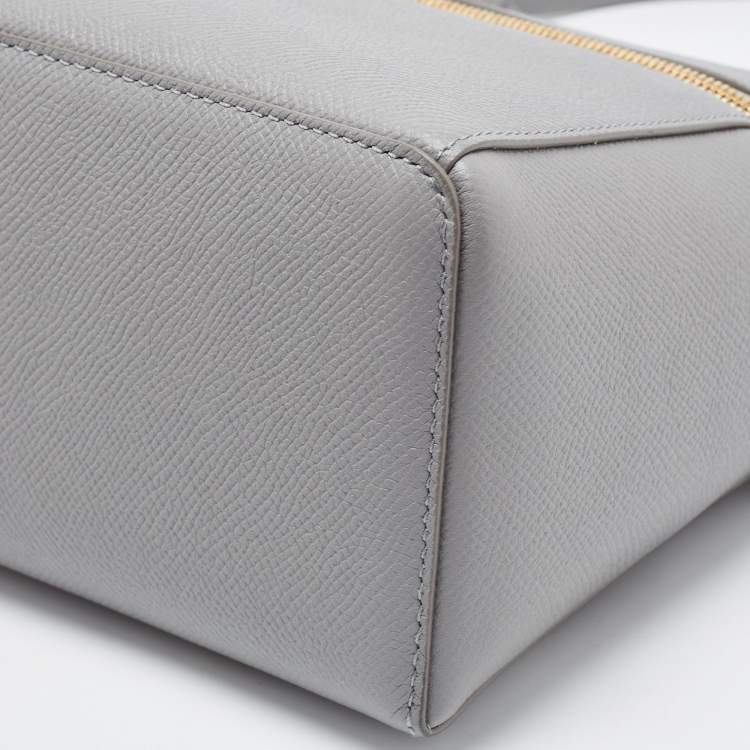 Pre Owned Loro Piana Grey Leather Extra Shoulder Bag