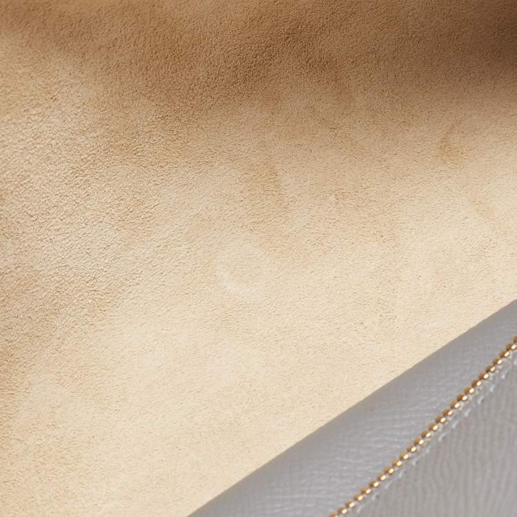 Pre Owned Loro Piana Grey Leather Extra Shoulder Bag