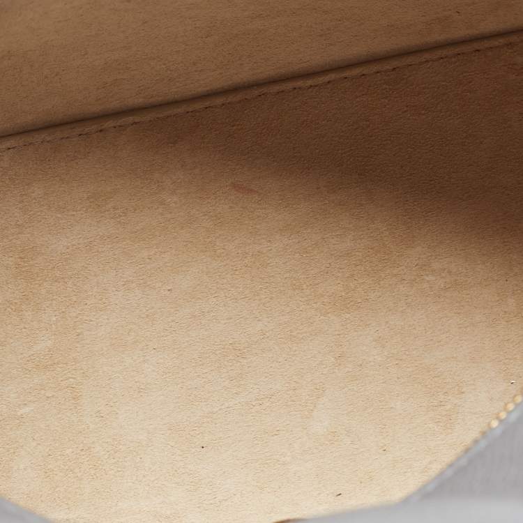 Pre Owned Loro Piana Grey Leather Extra Shoulder Bag