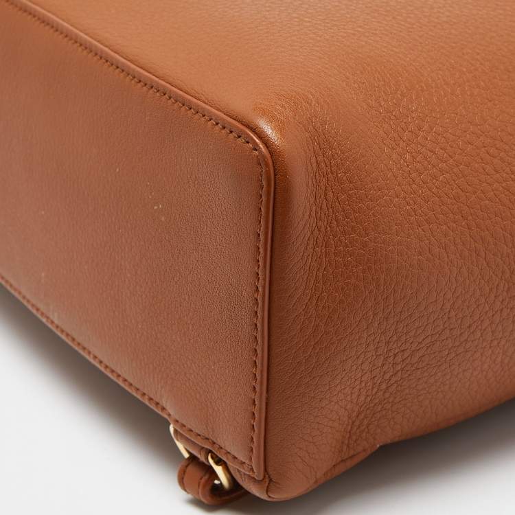 Pre Owned Loro Piana Brown Leather Extra Pocket L23 Backpack