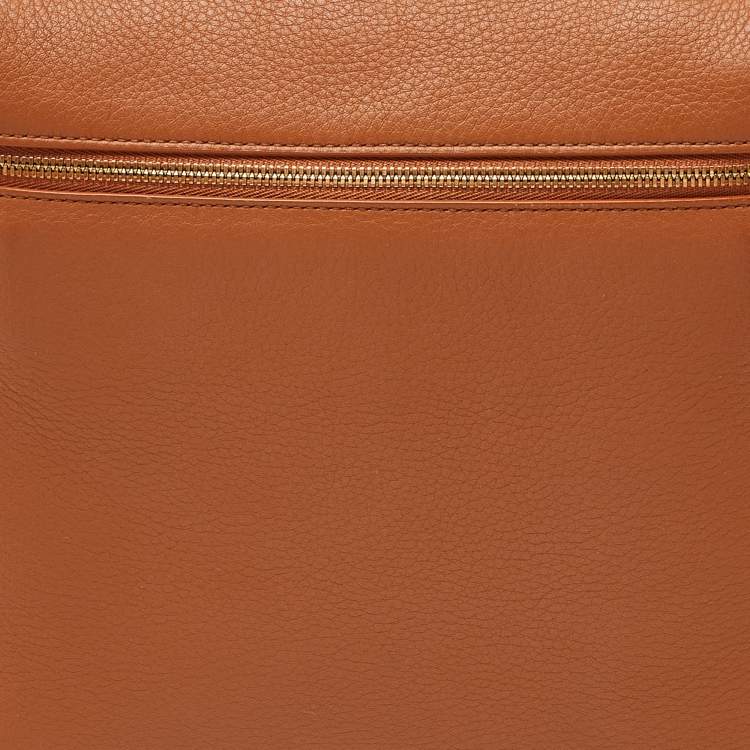 Pre Owned Loro Piana Brown Leather Extra Pocket L23 Backpack