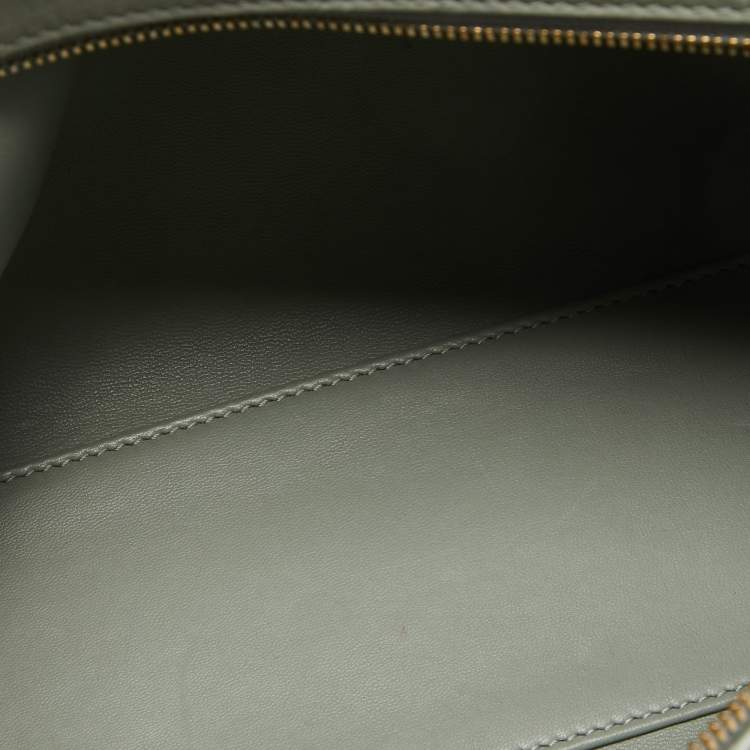 Pre Owned Loro Piana Grey Ostrich Extra Pocket L27 Pouch