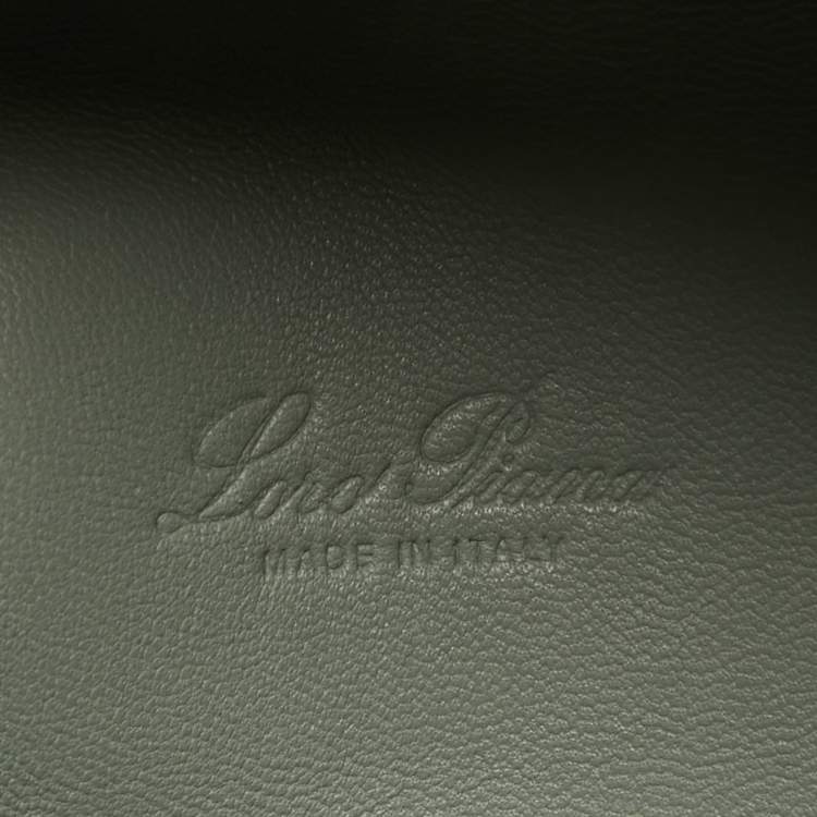 Pre Owned Loro Piana Grey Ostrich Extra Pocket L27 Pouch